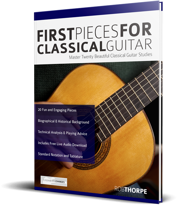 First Pieces For Classical Guitar - Acoustic Guitar (600x722), Png Download