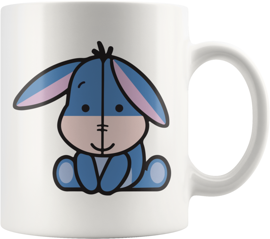 Winnie The Pooh Disney Mug - Winnie The Pooh Eeyore Chibi (900x900), Png Download