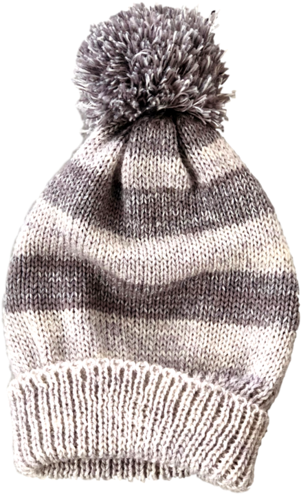 Grey Pom Pom Hat (1000x1000), Png Download