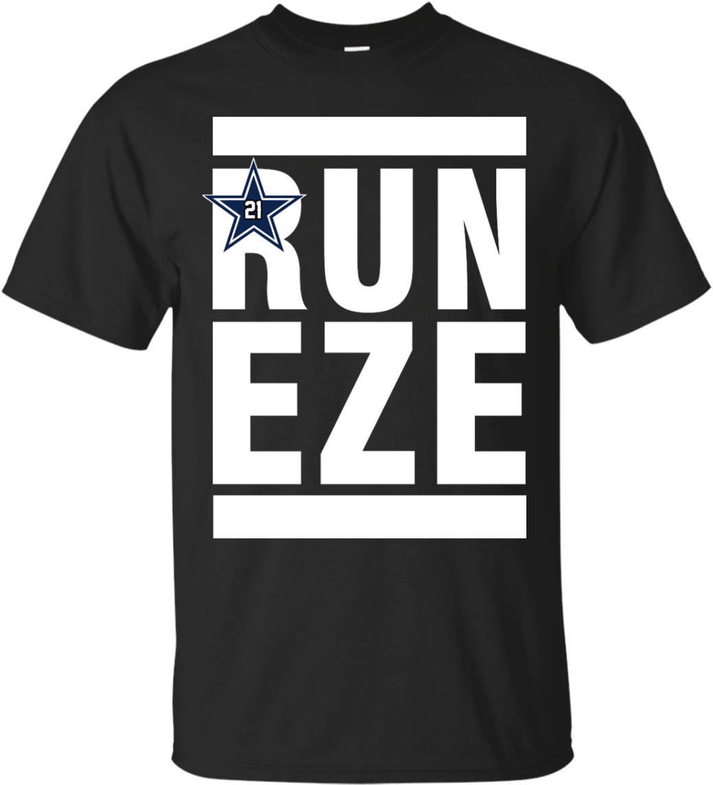Ezekiel Elliott Run Eze Shirt, Hoodie, Tank - Polo Shirt Badminton Shirt Design White Shirt (1155x1155), Png Download