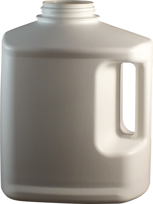 1 Gallon White Hdpe Plastic Drainback Bottle - Water Bottle (526x700), Png Download