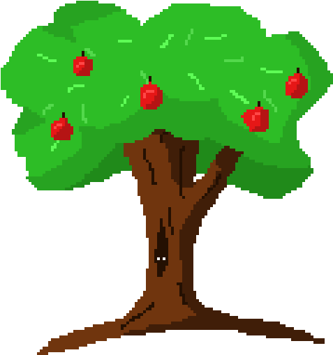 Apple Tree - Comic Bäume (1024x576), Png Download
