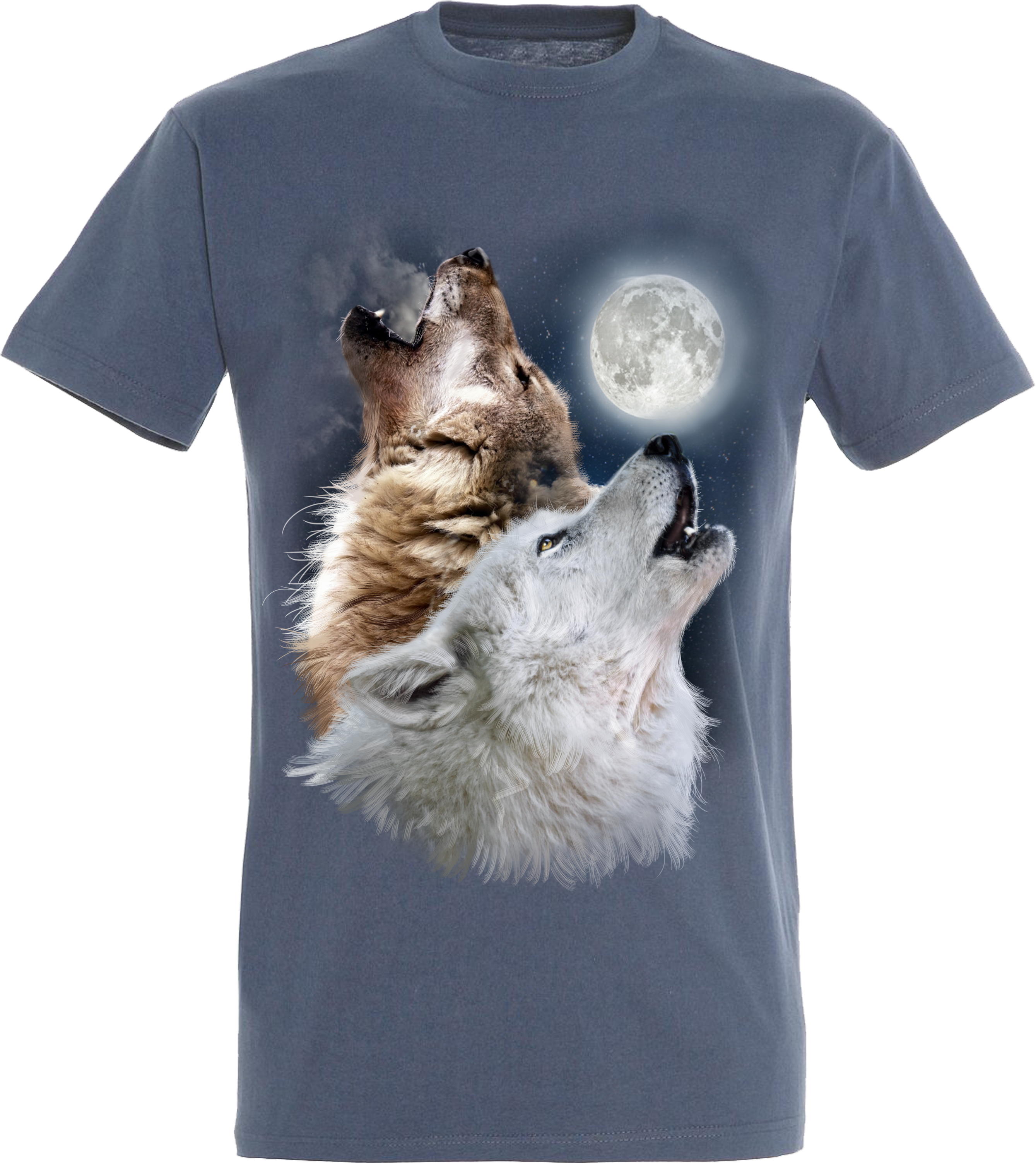 Wolf Howling T-shirt - Wolfdog (3543x3543), Png Download
