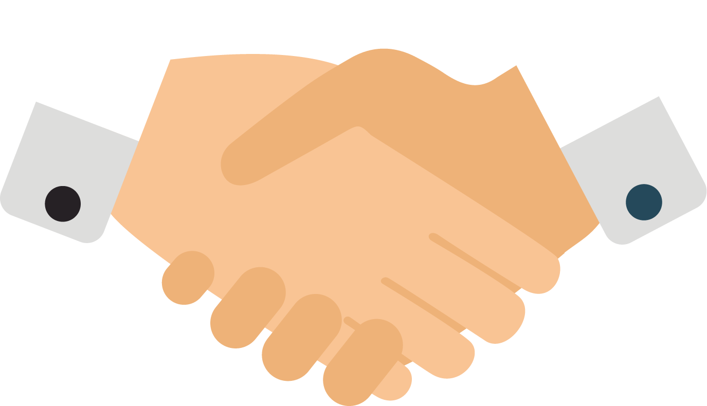 Handshake - Vector Graphics (1375x790), Png Download