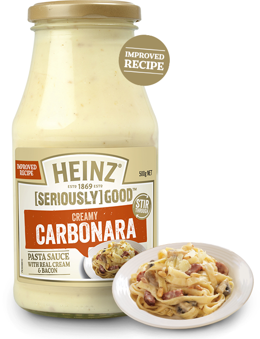 Carbonara Pasta Sauce - Heinz Pasta Sauce Bolognese (510x665), Png Download