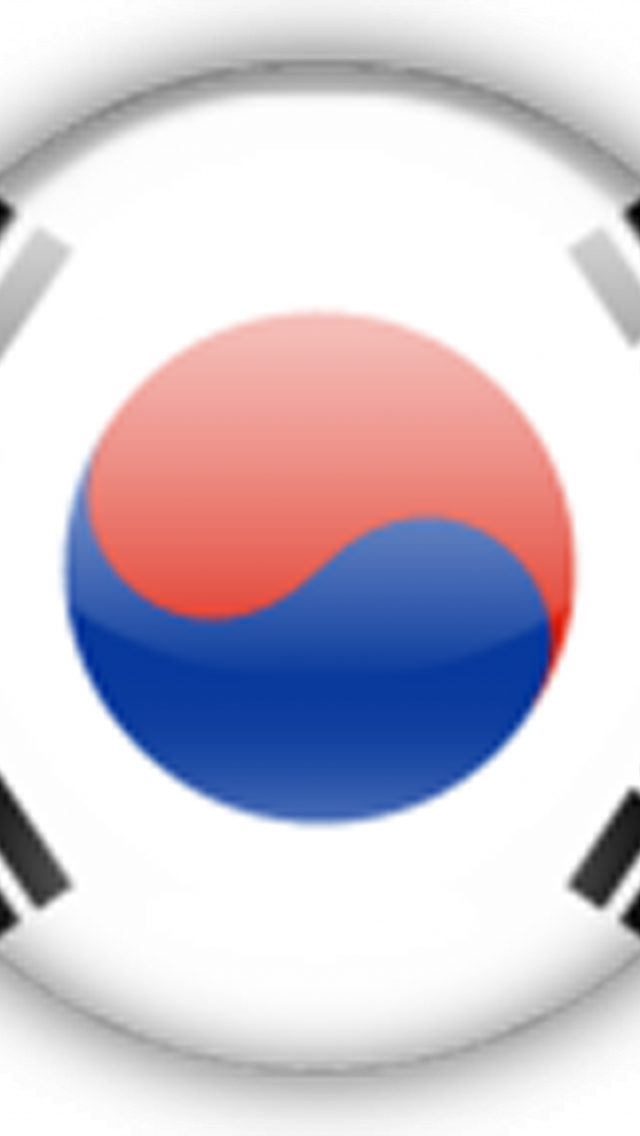 Korean Flag Wallpaper - Circle (640x1136), Png Download