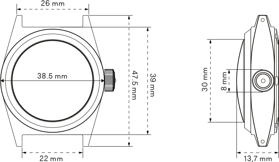Modello Due Is A Made In Italy Field Watch, Improved - Diagram (960x534), Png Download
