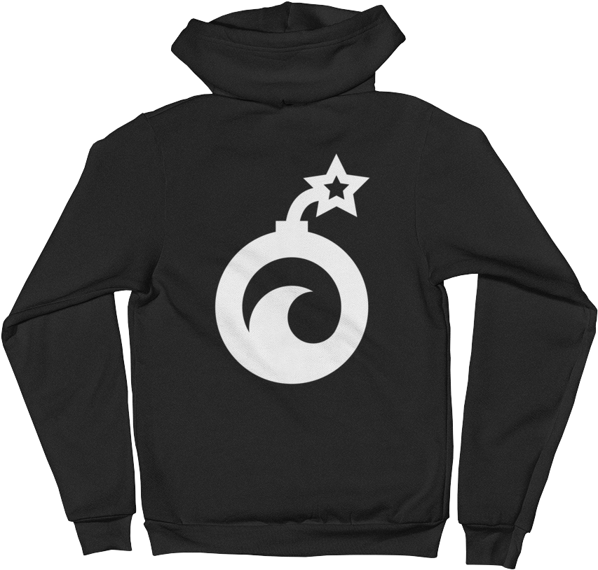 Image Of Bomb Logo Black Hoodie - Sweatshirt (1000x1000), Png Download