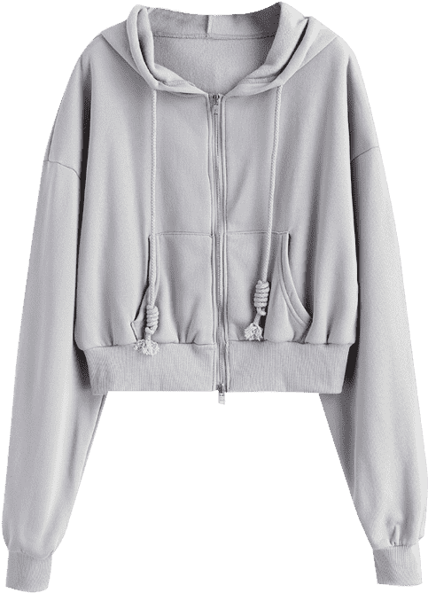 Zip Up Fleece Lined Oversized Hoodie - Sweater (558x744), Png Download