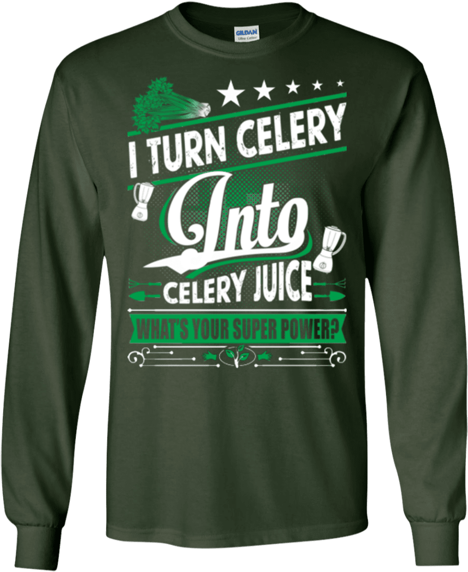 Celery Superpower Ls - Shirt (1155x1155), Png Download