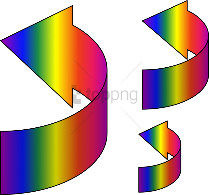 Free Png Flecha Arcoiris Png Image With Transparent - ลูก ศร โค้ง สี ม่วง (850x793), Png Download