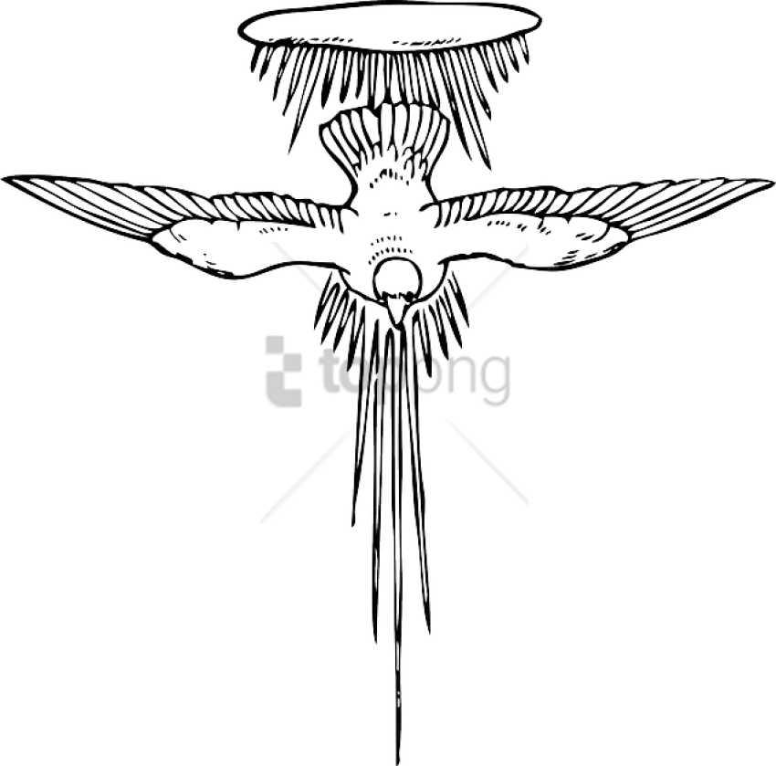 Free Png Holy Spirit Png Image With Transparent Background - Holy Spirit Line Art (850x839), Png Download