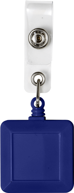 Square Blue Badge Reel - Plastic (701x700), Png Download