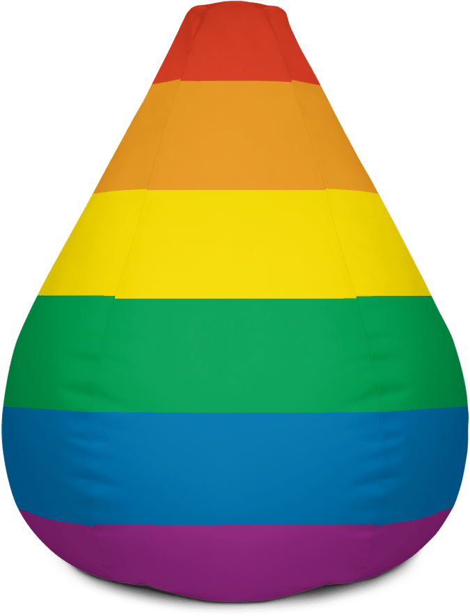 Rainbow Pride Bean Bag - Inflatable (1000x1000), Png Download