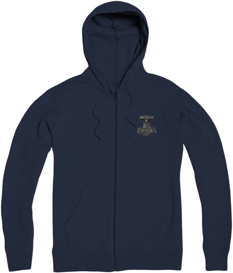 Mjolnir ﻿- Zip Hoodie - Sweatshirt (1024x1024), Png Download