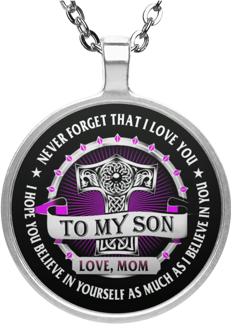Mjolnir To My Son Love Mom Necklace -never Forget That - Necklace (1155x1155), Png Download