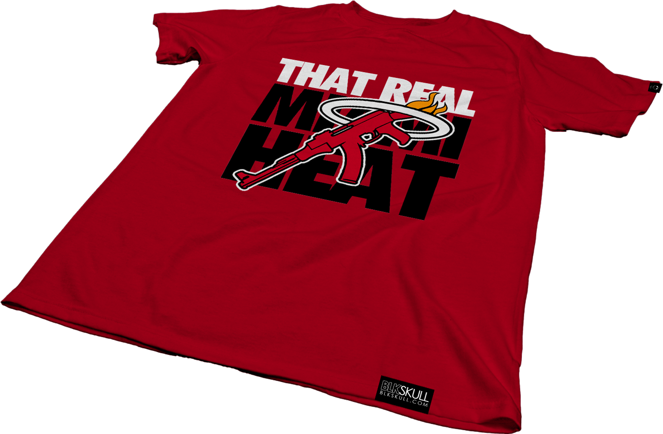 Miamiheat Red5 Web - Active Shirt (1500x1909), Png Download