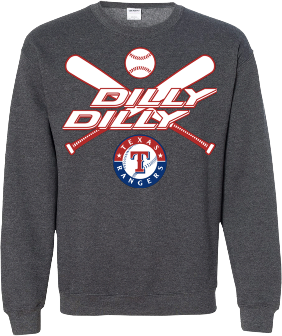 Dilly Dilly Texas Rangers Baseball Sweatshirt - Long-sleeved T-shirt (1155x1155), Png Download