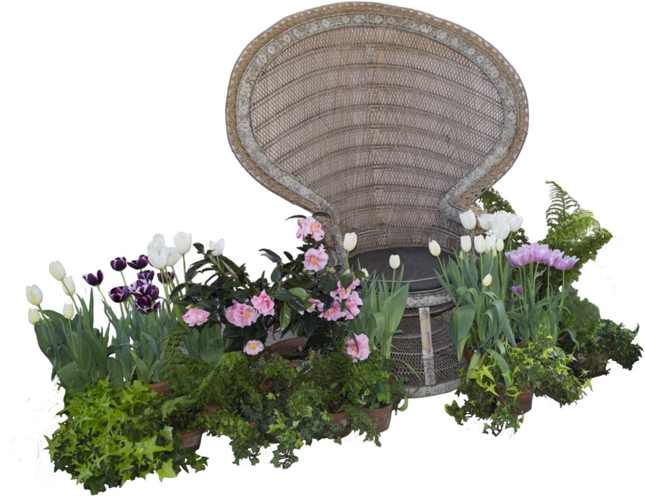 Spring Flowers Png - Flower Chair Png (1024x768), Png Download