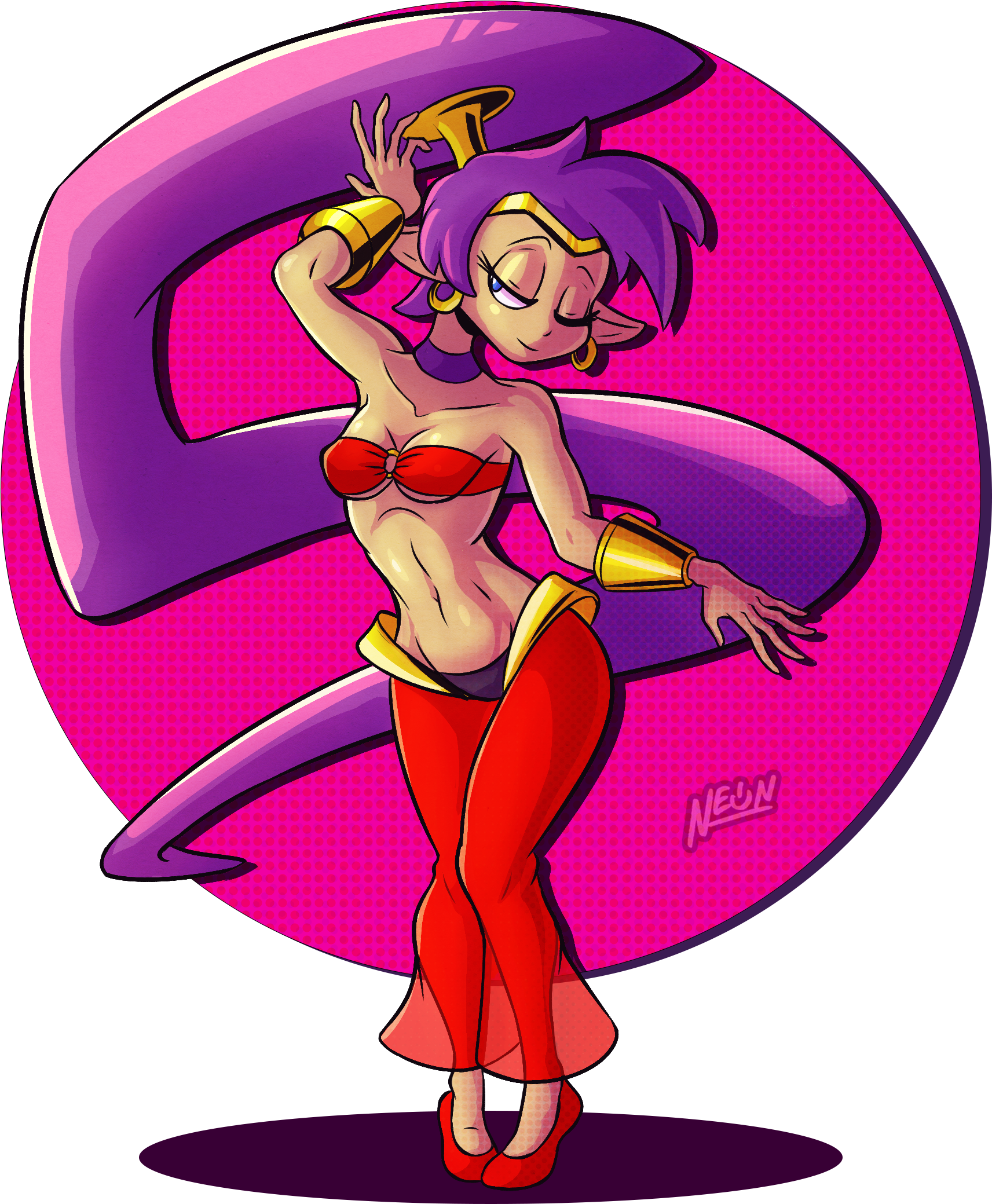 Shantae - Cartoon (1852x2160), Png Download