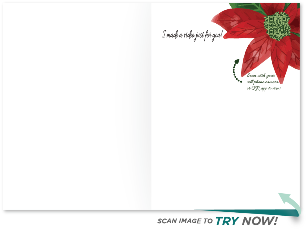 Poinsettia Christmas Card Poinsettia Christmas Card - Poinsettia (1023x767), Png Download