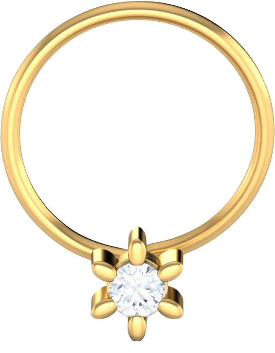 Little Flower Nose Pin - Bangle (900x900), Png Download