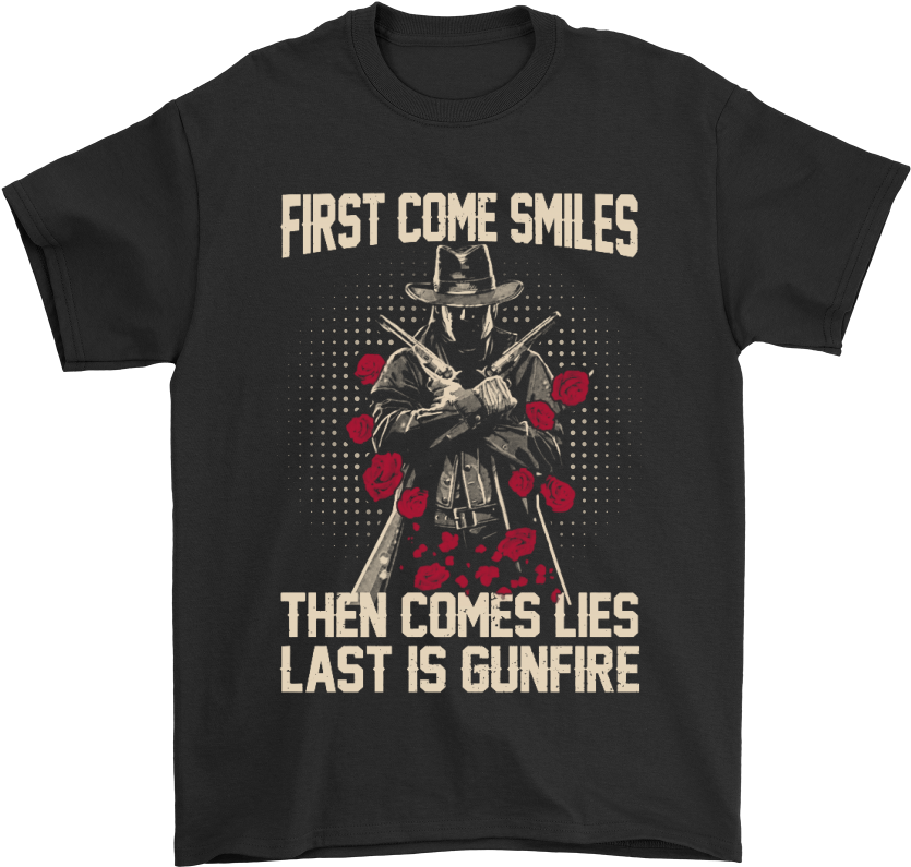First Come Smiles Then Comes Lies Last Is Gunfire Gunslinger - System Of A Down Tour Merch (1000x1000), Png Download