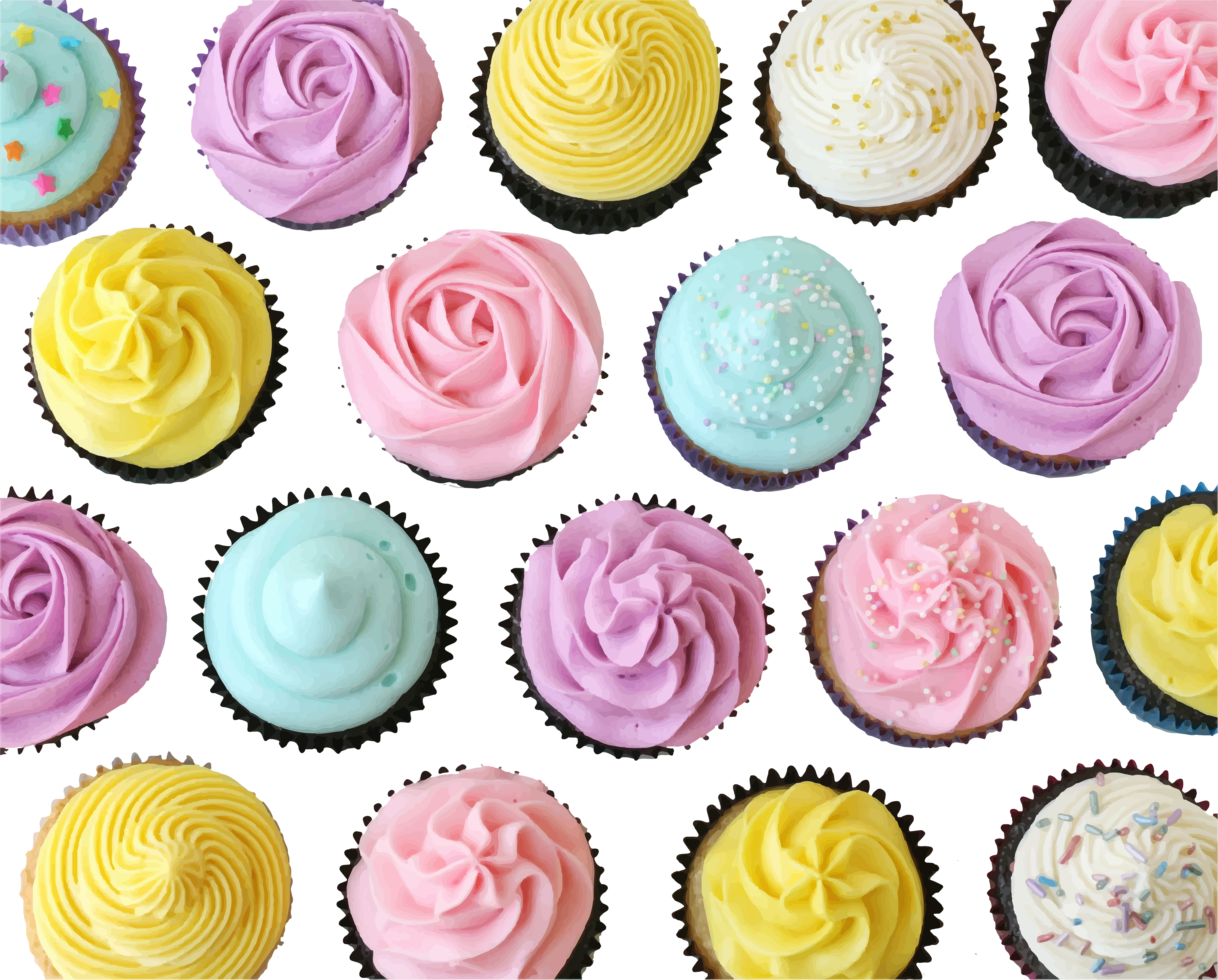 Cupcakes - Facebook Cover Photo Cakes (6672x5368), Png Download