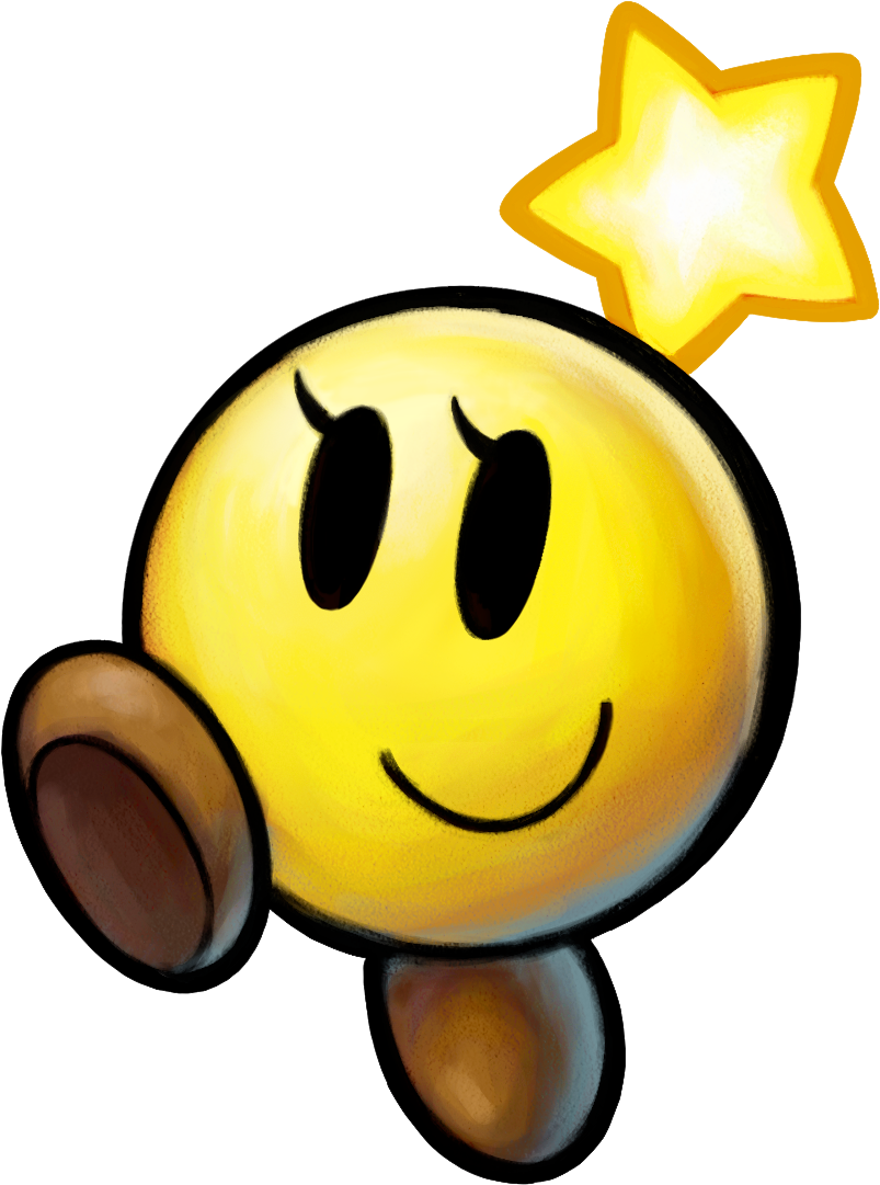 Mario & Luigi Bowser's Inside Story Plus Bowser Jr's - Bowser's Inside Story Star (1400x1400), Png Download