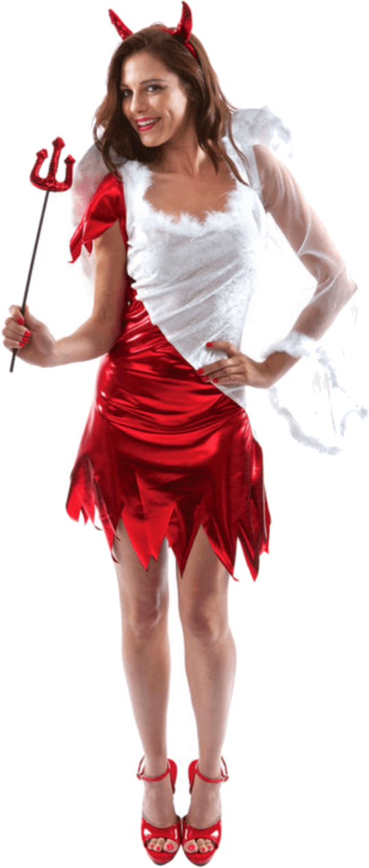 Adult Angel Devil Costume (799x1266), Png Download