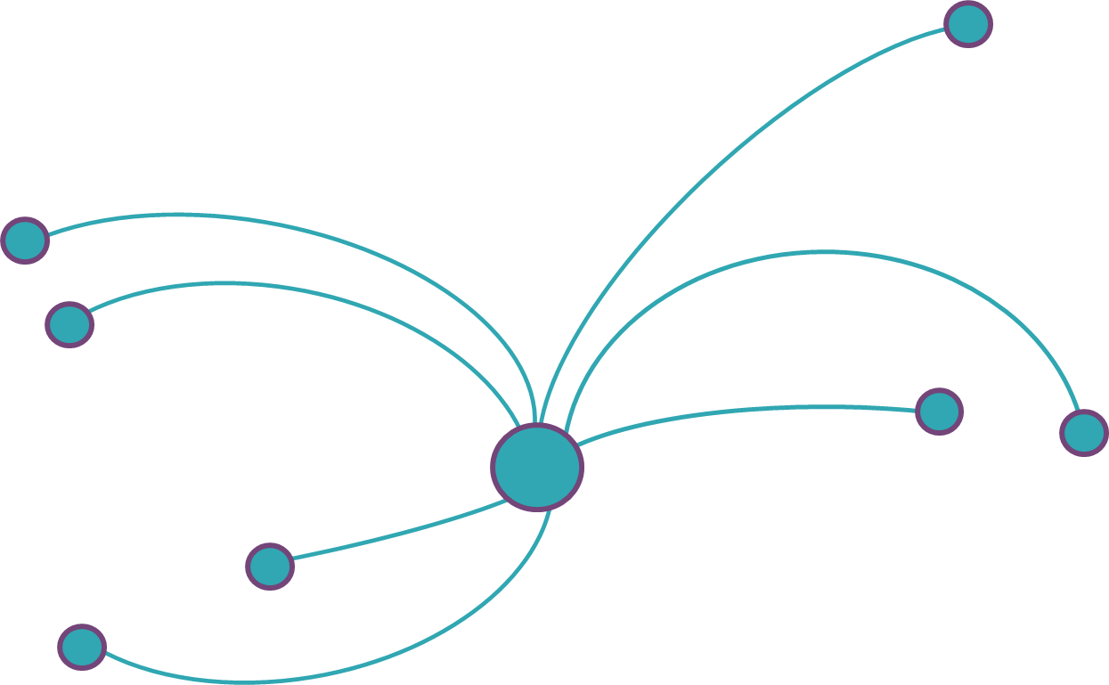 Airlines Publish Route Maps With Curved Lines Connecting - Circle (1245x769), Png Download