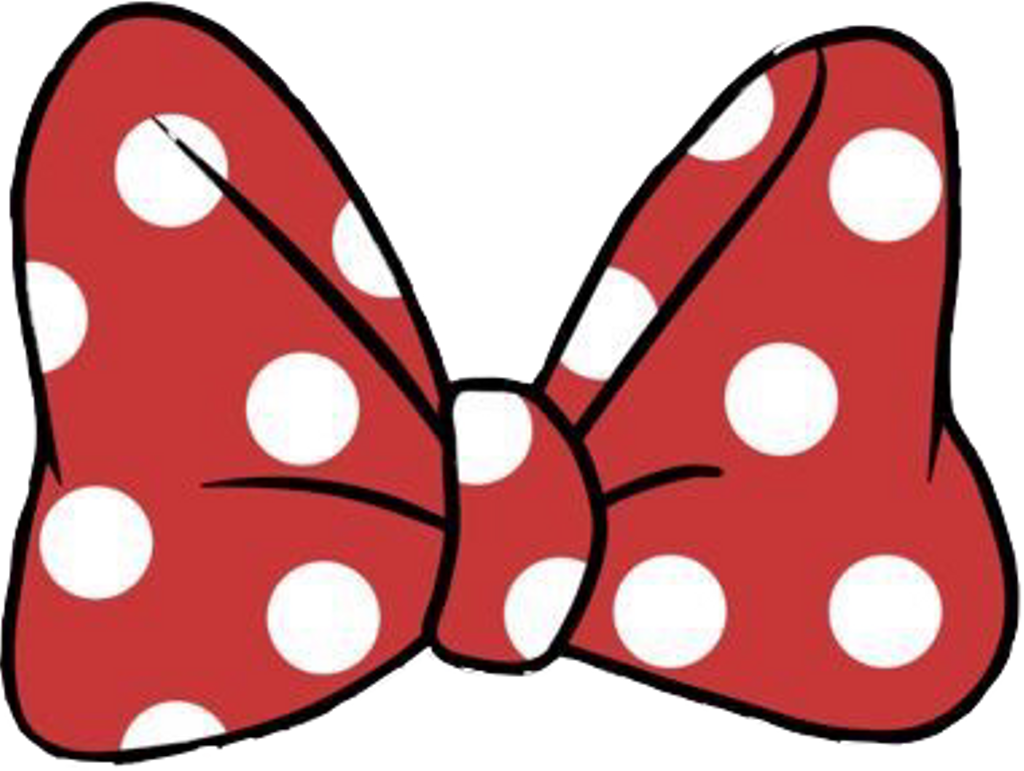 #bow #minniemouse #mickeymous #cute #red #aesthetic - Baby Minnie Mouse Bow Template (1024x771), Png Download