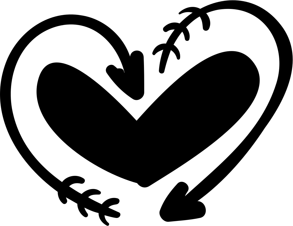 Png File Svg - Dibujo Corazones Negro Png (981x758), Png Download