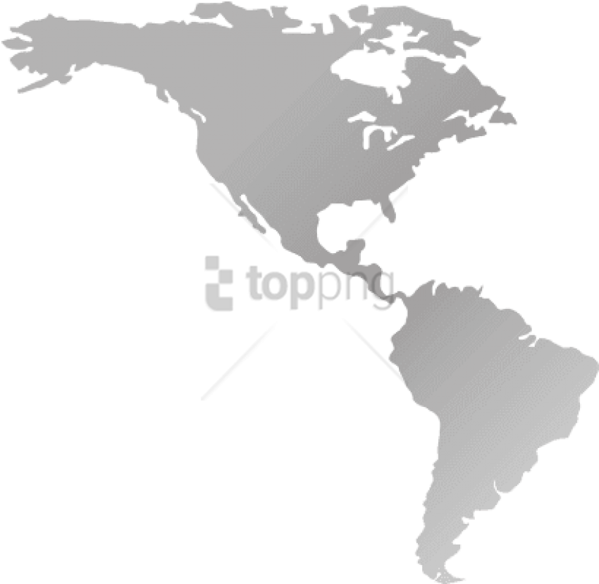 Free Png North America And South America Png Image - America Continent Map Svg (850x828), Png Download