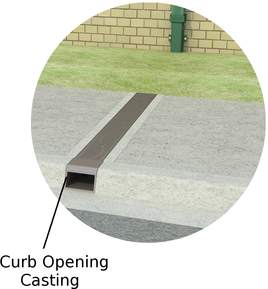 Sidewalk Drains - Grass (900x1000), Png Download