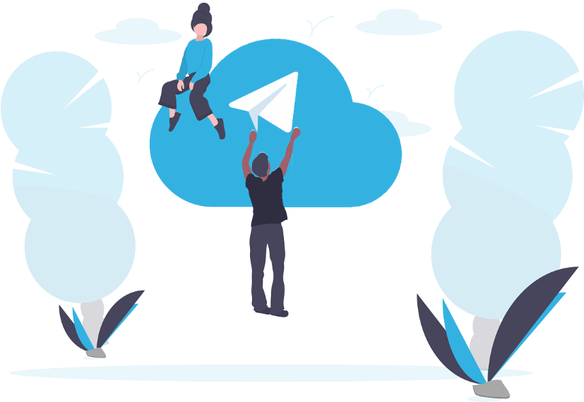Link Your Telegram Profile Or Channel To Your Account - Cloud Computing (1000x685), Png Download