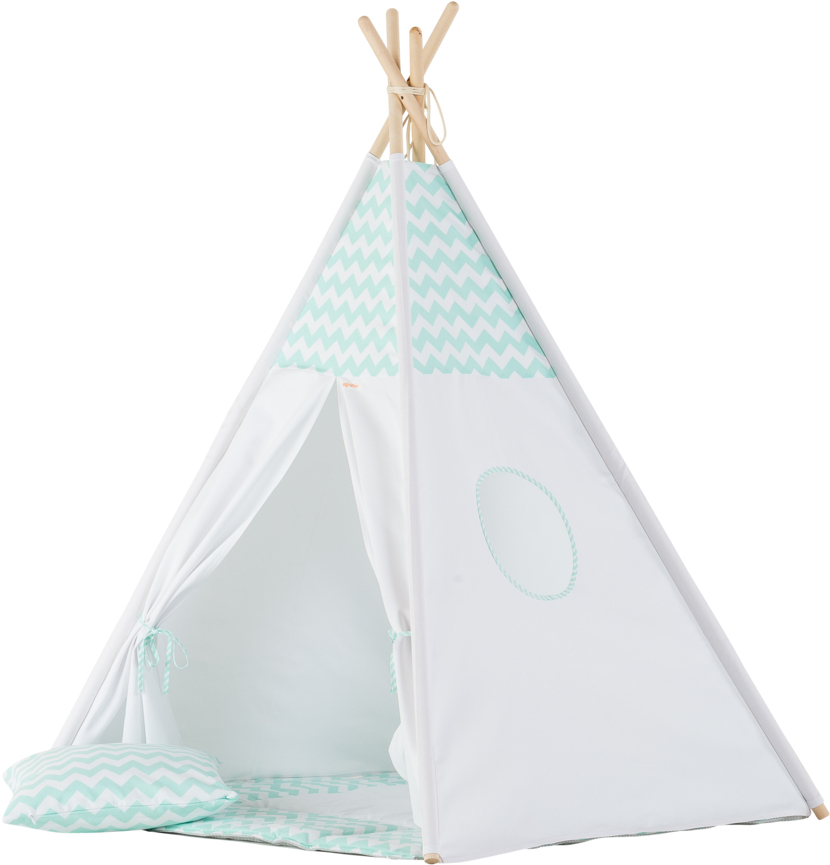 Mint Chevron Teepee Set - Tipi (900x1350), Png Download