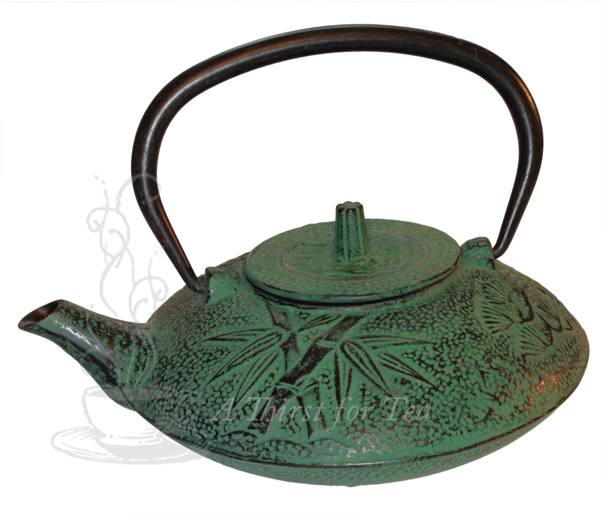 Green Cast Iron Teapot (600x600), Png Download