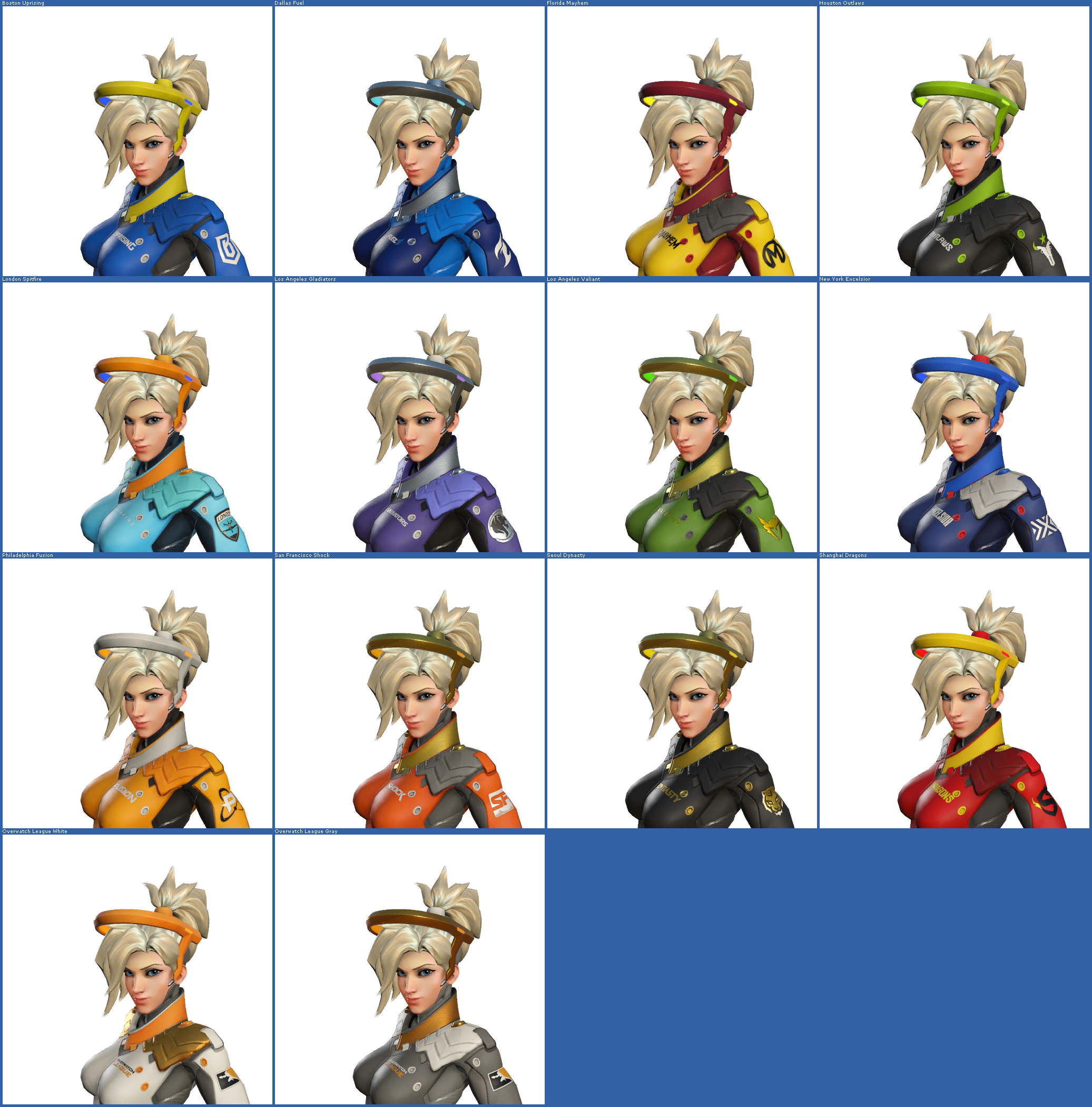 Click For Full Sized Image Mercy - Overwatch Houston Outlaws Mercy (2073x2101), Png Download