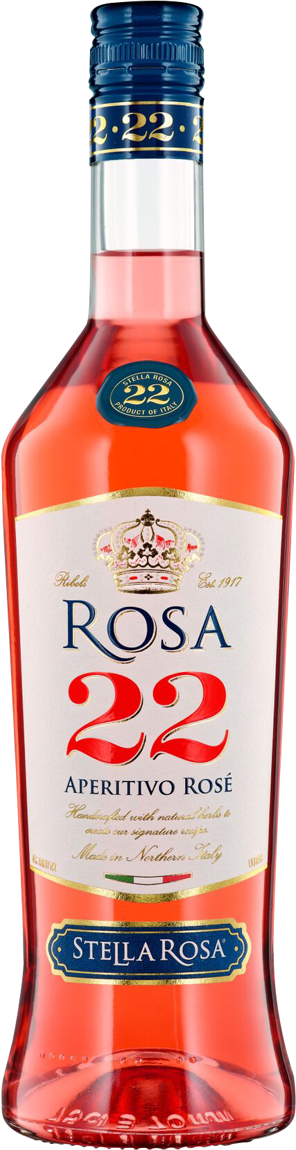 Bottle Shot - Stella Rosa 22 Aperitivo Rose (557x2048), Png Download