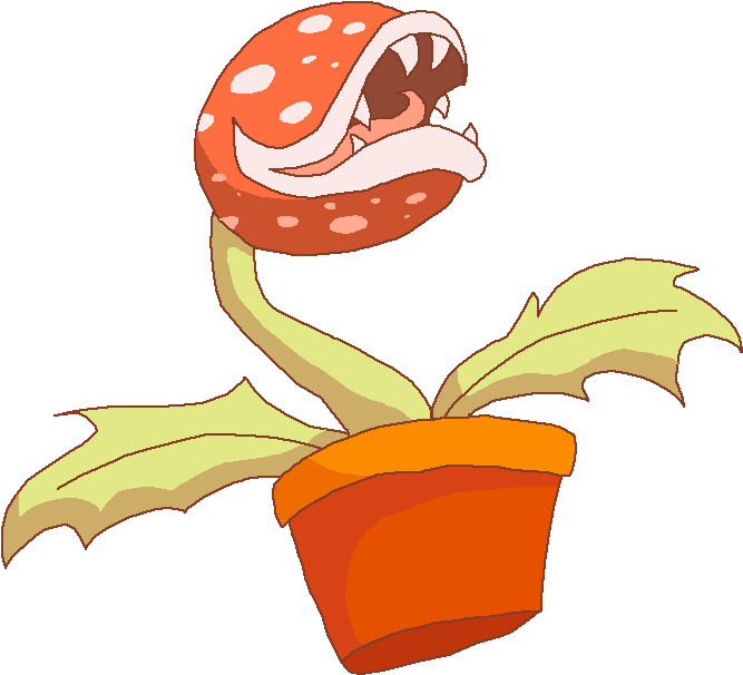 Piranha Plant - Cartoon (700x700), Png Download