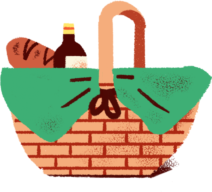 Picnic - Illustration (921x942), Png Download