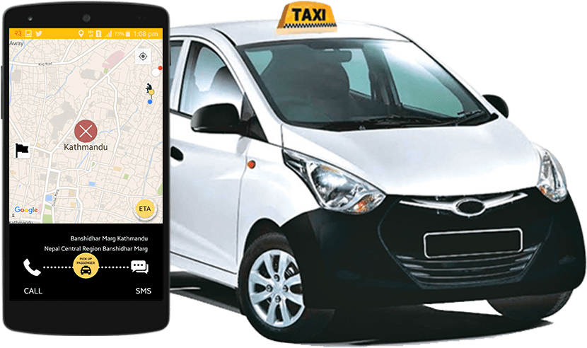 Few Ways To Book Taxi Online In Nepal - Hyundai Eon I10 (829x513), Png Download