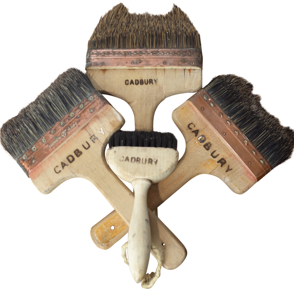 Four Copper Bound Paint Brushes From Cadbury - Paint Brush (1024x1055), Png Download