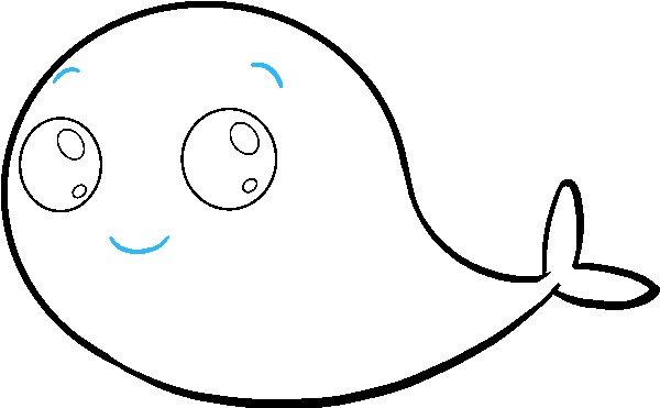 How To Draw Cute Narwhal - Cartoon 3 Narwhales Drawing (680x678), Png Download