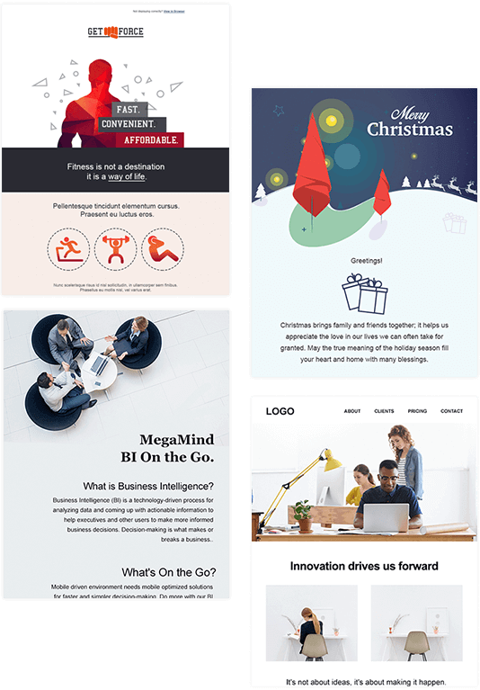 Ready To Use Newsletter Templates - Email Marketing Templates (534x767), Png Download