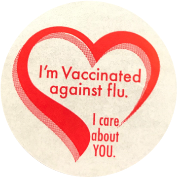 Class C Components 2018 Flu Shot Sticker - Heart (612x792), Png Download