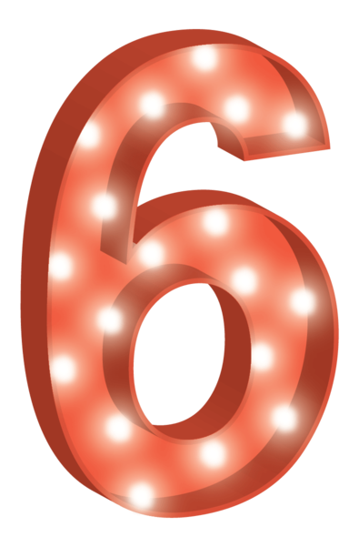 Cirkuslampan Number - 6 Number Png (600x600), Png Download