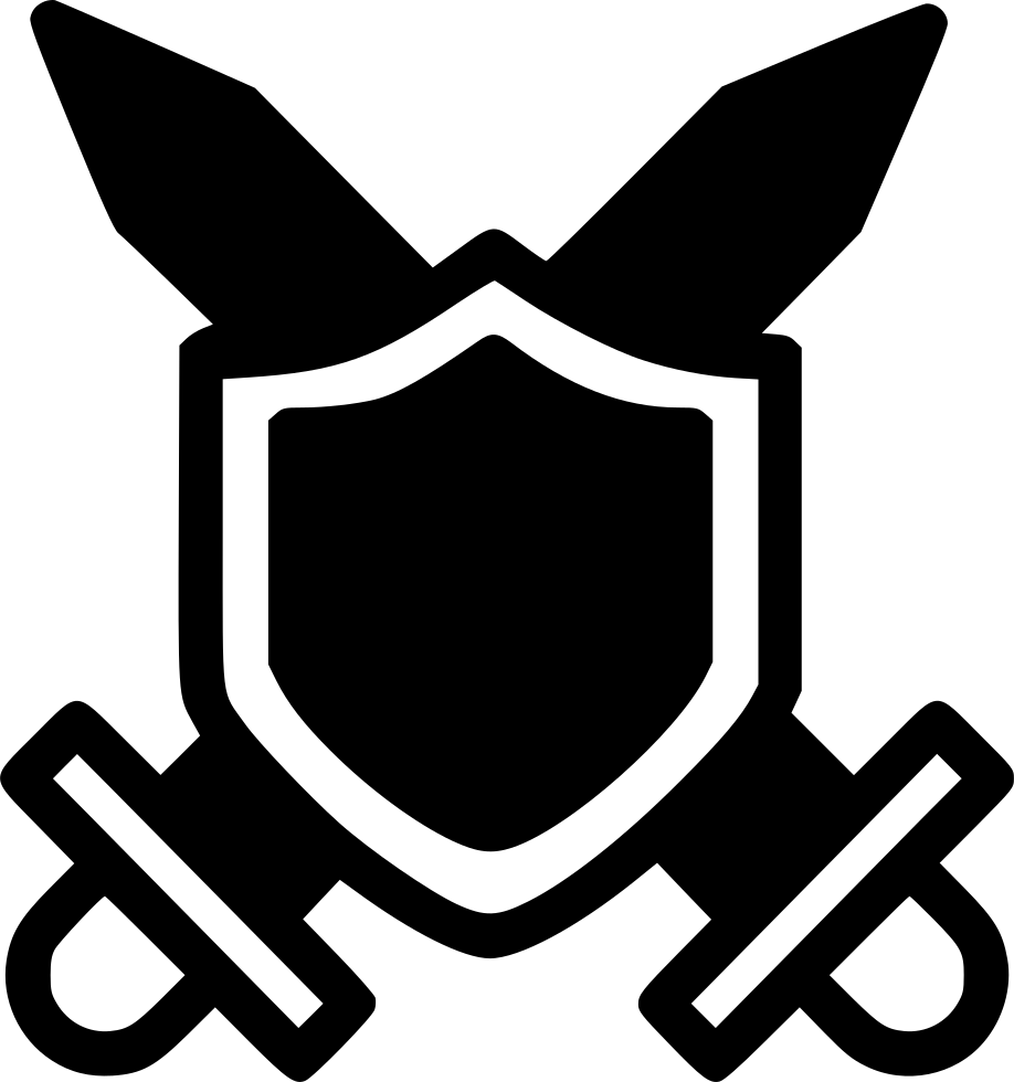 Swords Crossed Shield Comments - Knife Shield Icon (918x980), Png Download
