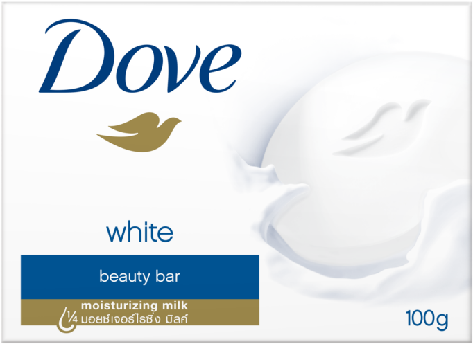 Dove Soap White Beauty Bar (984x985), Png Download